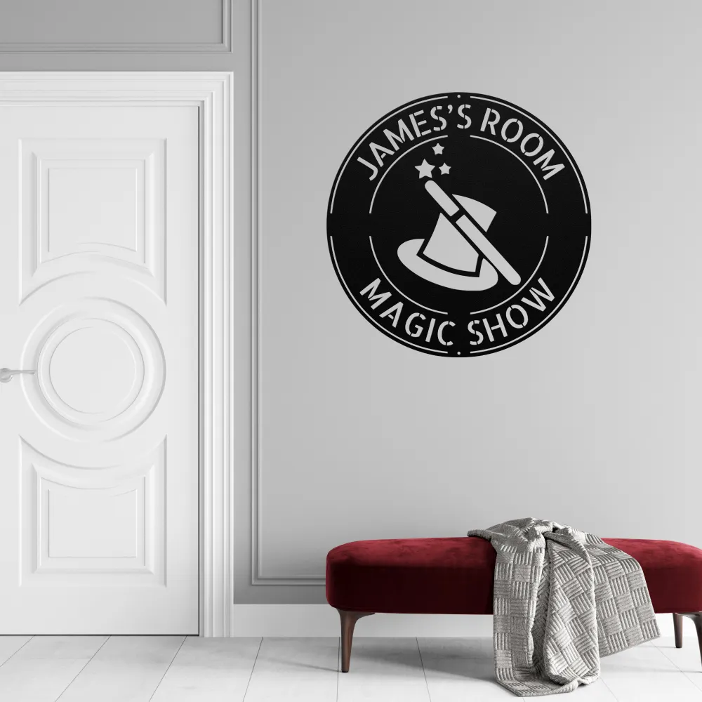 Custom Magician Hat Metal Sign